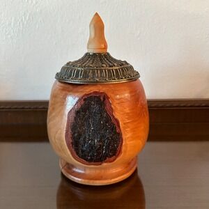 Hand Turned Wooden Urn Vase Vessel Mike Faircloth Crossville TN